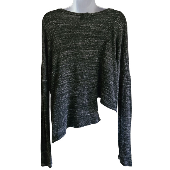 LNA Revolve Heather Gray Uneven Asymmetrical Hem Knit Top Women's Size XS - Picture 2 of 12